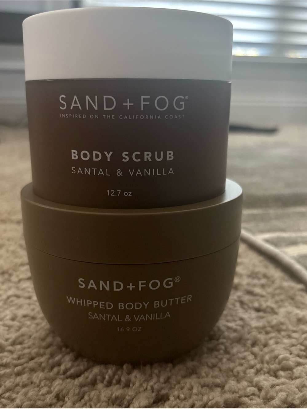 SAND+FOG Santal & Vanilla Body Scrub and Whipped Body Butter - Brown